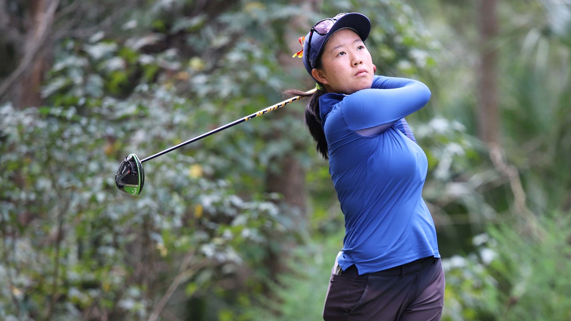 Ruixin Liu during the opening round of the IOA Golf Classic