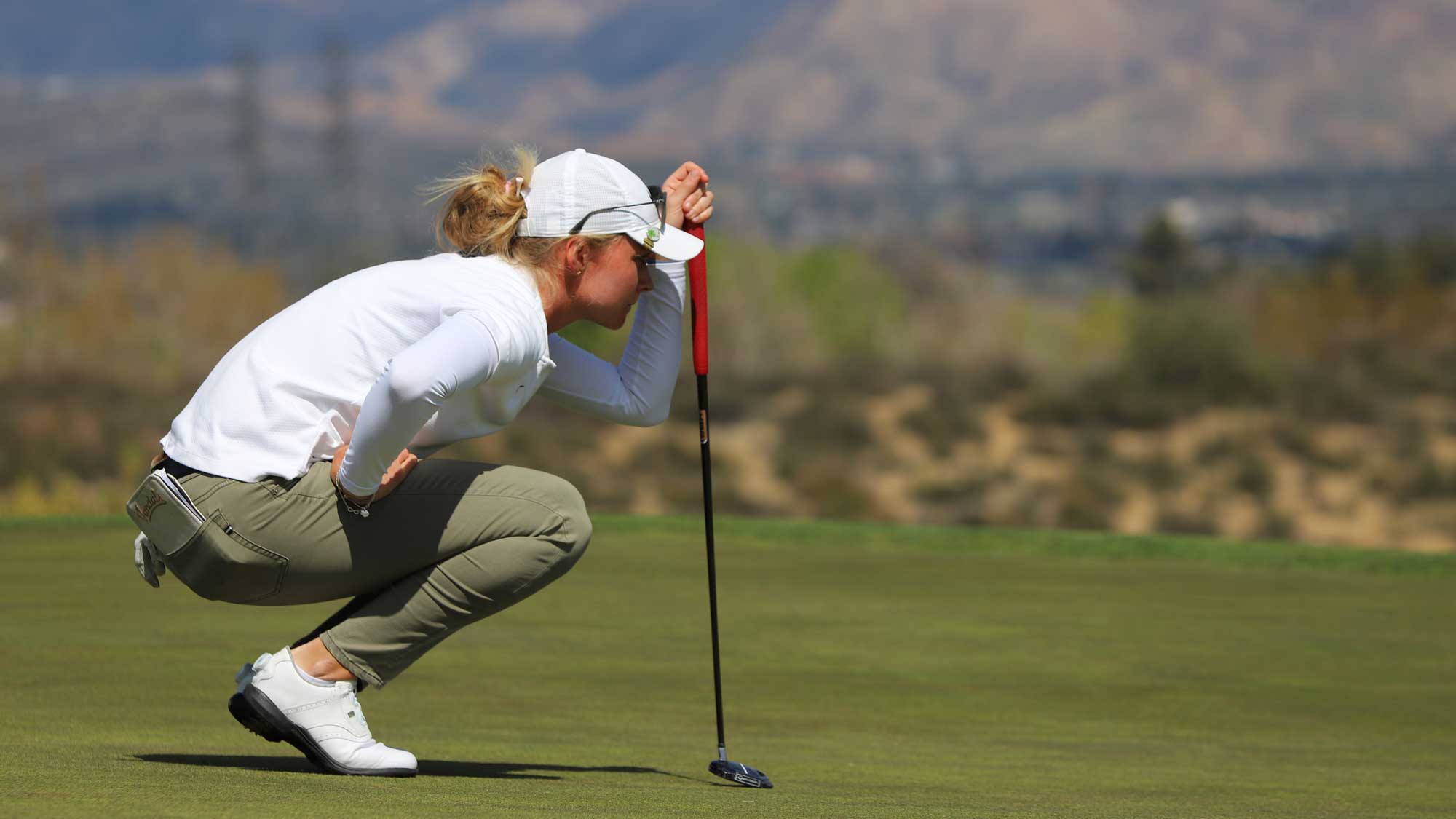 Sophie Hausmann during the opening round of the 2021 IOA Championship