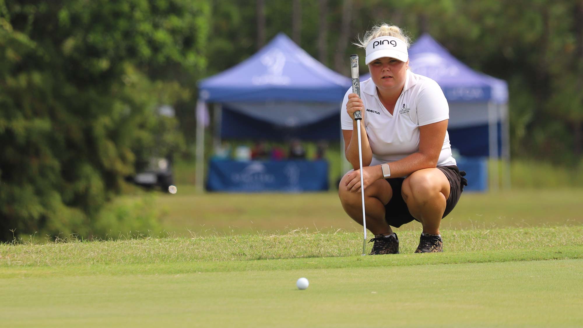 Michaela Finn during the opening round of the 2021 Epson Tour Championship