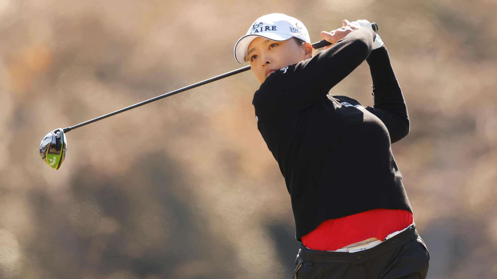 Jin Young Ko of Korea plays her shot from the third tee during the second round of the CME Group Tour Championship